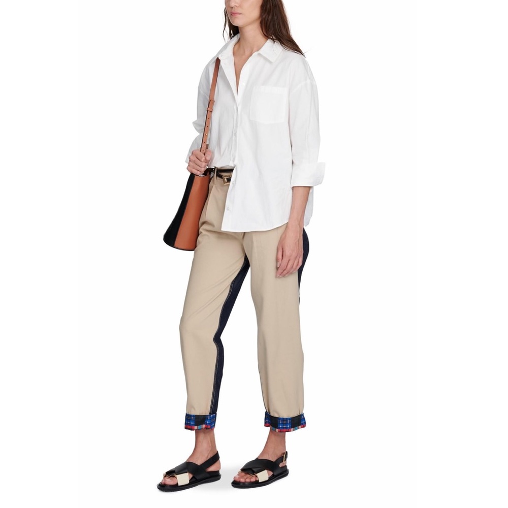 Koche’ Contrast Khaki and Denim Pants - Picture 2 of 14
